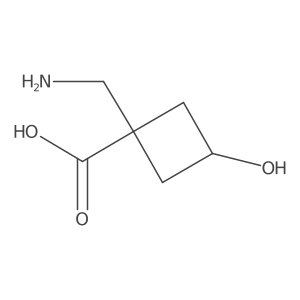 1-(Aminomethyl)-3-hydroxycyclobutane-1-carboxylic acid结构式