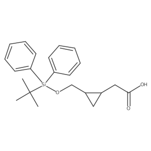 rel-2-((1R,2S)-2-(((tert-Butyldiphenylsilyl)oxy)methyl)cyclopropyl)acetic acid Structure
