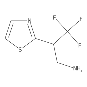 3,3,3-Trifluoro-2-(1,3-thiazol-2-yl)propan-1-amine结构式