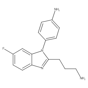 1H-Benzimidazole-2-propanamine, 1-(4-aminophenyl)-6-fluoro- Structure