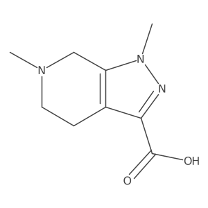 1,6-Dimethyl-1H,4H,5H,6H,7H-pyrazolo[3,4-c]pyridine-3-carboxylic acid Structure