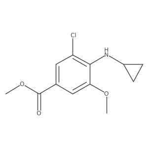 Methyl 3-chloro-4-(cyclopropylamino)-5-methoxybenzoate Structure