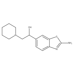 1-(2-Amino-1,3-benzothiazol-6-yl)-2-(piperidin-1-yl)ethanol Structure