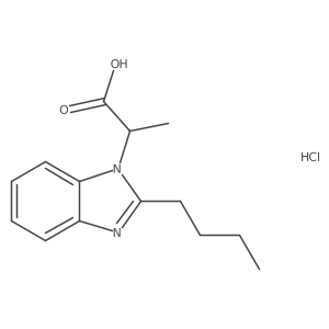 2-(2-Butyl-1H-benzimidazol-1-yl)propanoic acid hydrochloride Structure