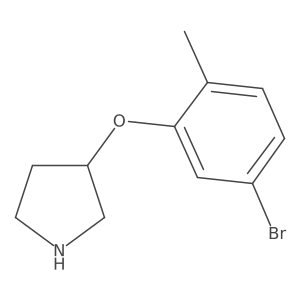 3-(5-Bromo-2-methylphenoxy)pyrrolidine结构式