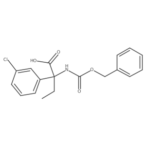 2-{[(Benzyloxy)carbonyl]amino}-2-(3-chlorophenyl)butanoic acid结构式