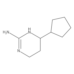 6-Cyclopentyl-1,4,5,6-tetrahydropyrimidin-2-amine结构式