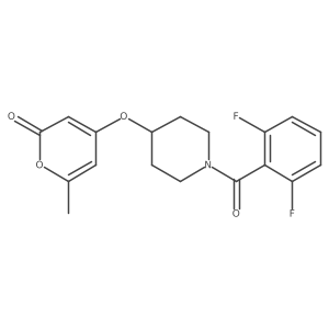4-((1-(2,6-difluorobenzoyl)piperidin-4-yl)oxy)-6-methyl-2H-pyran-2-one结构式