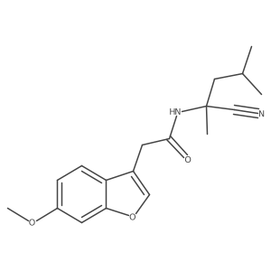 N-(1-cyano-1,3-dimethylbutyl)-2-(6-methoxy-1-benzofuran-3-yl)acetamide Structure