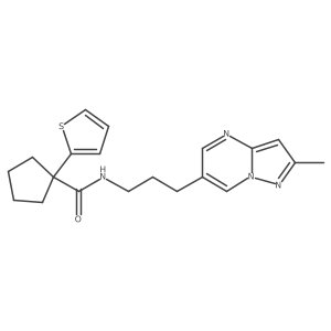 N-(3-(2-methylpyrazolo[1,5-a]pyrimidin-6-yl)propyl)-1-(thiophen-2-yl)cyclopentanecarboxamide Structure
