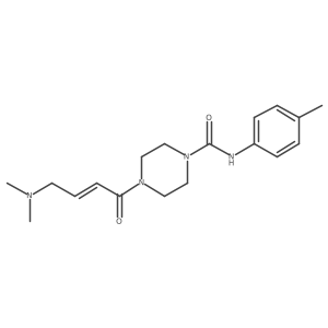 4-[4-(dimethylamino)but-2-enoyl]-N-(4-methylphenyl)piperazine-1-carboxamide Structure