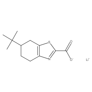 Lithium;6-tert-butyl-4,5,6,7-tetrahydro-1,3-benzothiazole-2-carboxylate结构式