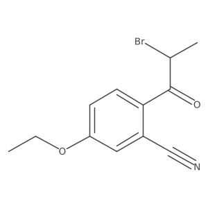2-(2-Bromopropanoyl)-5-ethoxybenzonitrile Structure