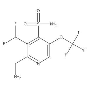 2-(Aminomethyl)-3-(difluoromethyl)-5-(trifluoromethoxy)pyridine-4-sulfonamide Structure