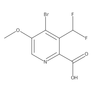 4-Bromo-3-(difluoromethyl)-5-methoxypicolinic acid Structure