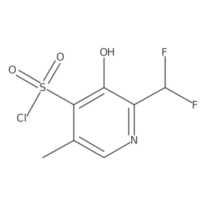 2-(Difluoromethyl)-3-hydroxy-5-methylpyridine-4-sulfonyl chloride Structure