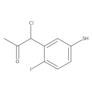 1-Chloro-1-(2-iodo-5-mercaptophenyl)propan-2-one结构式