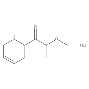 N-methoxy-N-methyl-1,2,3,6-tetrahydropyridine-2-carboxamide hydrochloride结构式