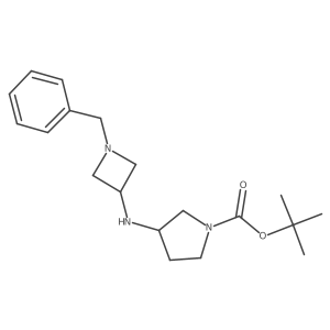 Tert-butyl 3-((1-benzylazetidin-3-yl)amino)pyrrolidine-1-carboxylate结构式