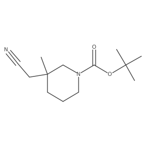 Tert-butyl 3-(cyanomethyl)-3-methylpiperidine-1-carboxylate Structure