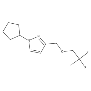 1-cyclopentyl-3-[(2,2,2-trifluoroethoxy)methyl]-1H-pyrazole结构式