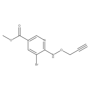 Methyl 5-bromo-6-[(prop-2-yn-1-yloxy)amino]pyridine-3-carboxylate结构式