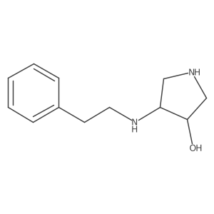 (3R,4R)-4-(2-phenylethylamino)pyrrolidin-3-ol结构式