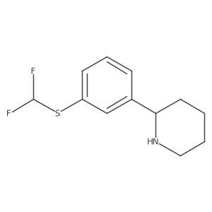 2-{3-[(Difluoromethyl)sulfanyl]phenyl}piperidine结构式