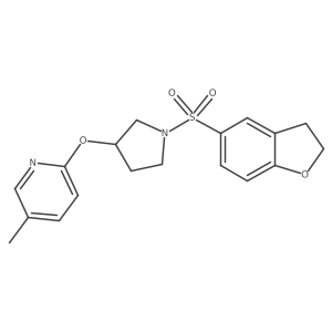 2-((1-((2,3-Dihydrobenzofuran-5-yl)sulfonyl)pyrrolidin-3-yl)oxy)-5-methylpyridine Structure