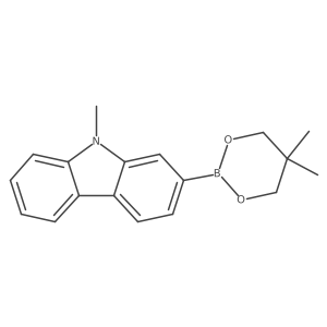 2-(5,5-Dimethyl-1,3,2-dioxaborinan-2-yl)-9-methyl-9H-carbazole Structure
