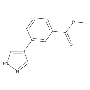 Methyl 3-(1H-pyrazol-4-yl)benzoate结构式