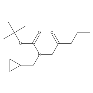 tert-butyl N-(cyclopropylmethyl)-N-(2-oxopentyl)carbamate Structure