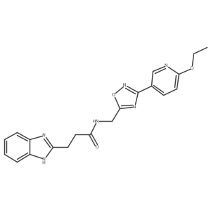 3-(1H-benzo[d]imidazol-2-yl)-N-((3-(6-ethoxypyridin-3-yl)-1,2,4-oxadiazol-5-yl)methyl)propanamide Structure