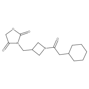 3-((1-(2-Cyclohexylacetyl)azetidin-3-yl)methyl)oxazolidine-2,4-dione Structure