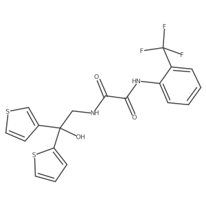 N1-(2-hydroxy-2-(thiophen-2-yl)-2-(thiophen-3-yl)ethyl)-N2-(2-(trifluoromethyl)phenyl)oxalamide Structure