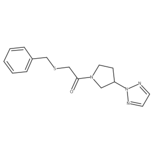 1-(3-(2H-1,2,3-triazol-2-yl)pyrrolidin-1-yl)-2-(benzylthio)ethanone Structure
