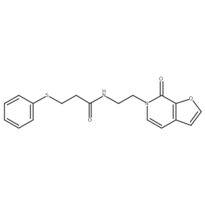 N-(2-(7-oxofuro[2,3-c]pyridin-6(7H)-yl)ethyl)-3-(phenylthio)propanamide Structure