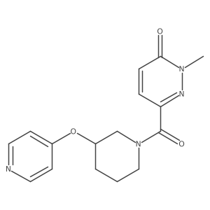 2-methyl-6-(3-(pyridin-4-yloxy)piperidine-1-carbonyl)pyridazin-3(2H)-one Structure