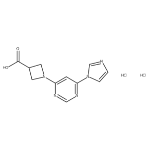 1-[6-(1H-imidazol-1-yl)pyrimidin-4-yl]azetidine-3-carboxylic acid dihydrochloride Structure