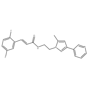 (E)-3-(2,5-difluorophenyl)-N-(2-(5-methyl-3-(pyridin-3-yl)-1H-pyrazol-1-yl)ethyl)acrylamide Structure