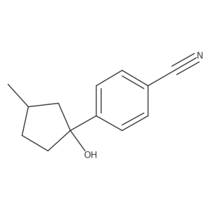 4-(1-Hydroxy-3-methylcyclopentyl)benzonitrile结构式