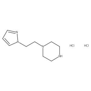 1-[2-(1H-pyrazol-1-yl)ethyl]piperazine dihydrochloride结构式