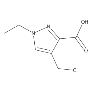 4-(Chloromethyl)-1-ethyl-1H-pyrazole-3-carboxylic acid结构式
