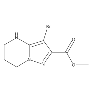 methyl 3-bromo-4H,5H,6H,7H-pyrazolo[1,5-a]pyrimidine-2-carboxylate结构式