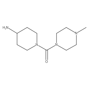 (4-Aminopiperidin-1-yl)(4-methylpiperazin-1-yl)methanone结构式
