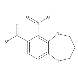 6-nitro-3,4-dihydro-2H-1,5-benzodioxepine-7-carboxylic acid Structure