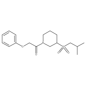 1-[3-(2-Methylpropanesulfonyl)piperidin-1-yl]-2-phenoxyethan-1-one结构式