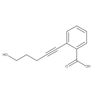 2-(5-Hydroxypent-1-yn-1-yl)benzoic acid Structure