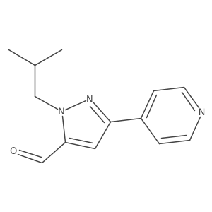 1-isobutyl-3-(pyridin-4-yl)-1H-pyrazole-5-carbaldehyde结构式