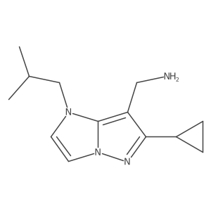 (6-cyclopropyl-1-isobutyl-imidazo[1,2-b]pyrazol-7-yl)methanamine结构式